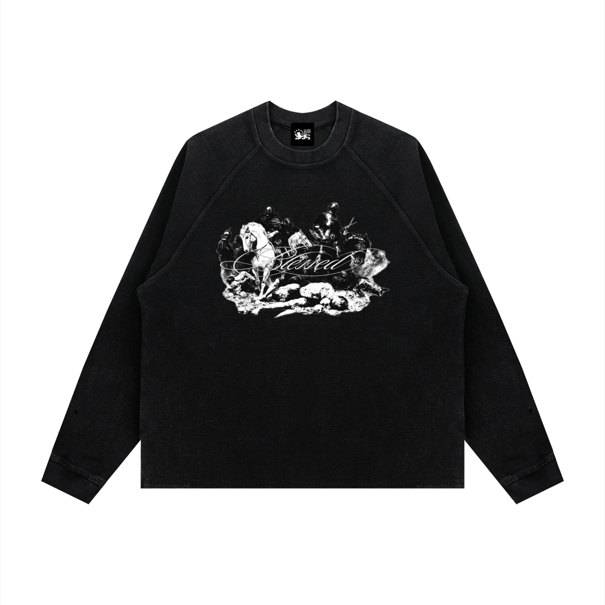 WAR Unisex Vintage Wash Boxy Waffle T-Shirt