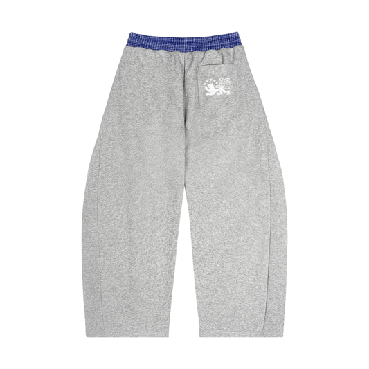 Plaid Waistband Barrel Sweatpants